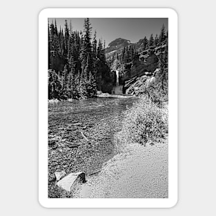 Glacier National Park Stream in the Mountains Sticker